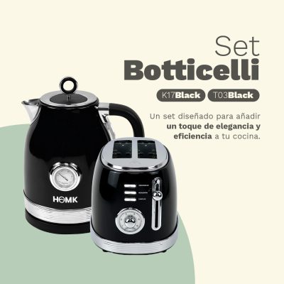 Set Tostadora Botticelli + Pava eléctrica Botticelli Black - Imagen 2