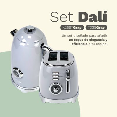 Set Tostadora Dalí+ Pava eléctrica Dalí Grey - Imagen 3