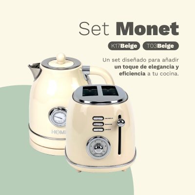 Set Tostadora Monet + Pava eléctrica Monet Beige - Imagen 3
