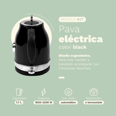 Set Tostadora Botticelli + Pava eléctrica Botticelli Black - Imagen 3