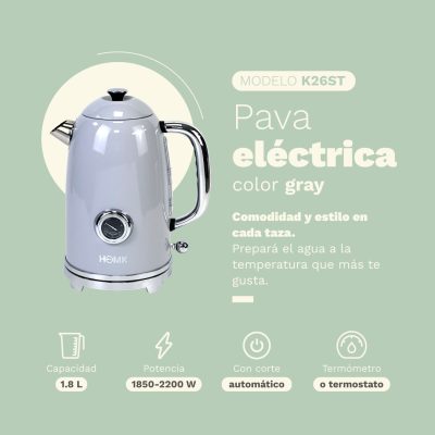 Set Tostadora Dalí+ Pava eléctrica Dalí Grey - Imagen 4