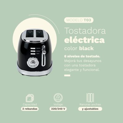 Set Tostadora Botticelli + Pava eléctrica Botticelli Black - Imagen 4