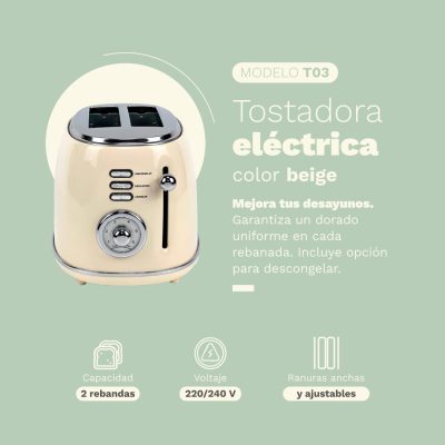 Set Tostadora Monet + Pava eléctrica Monet Beige - Imagen 8