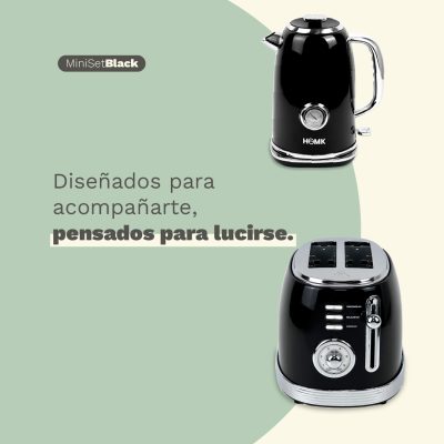 Set Tostadora Botticelli Black+ Pava eléctrica Van Gogh Black - Imagen 8